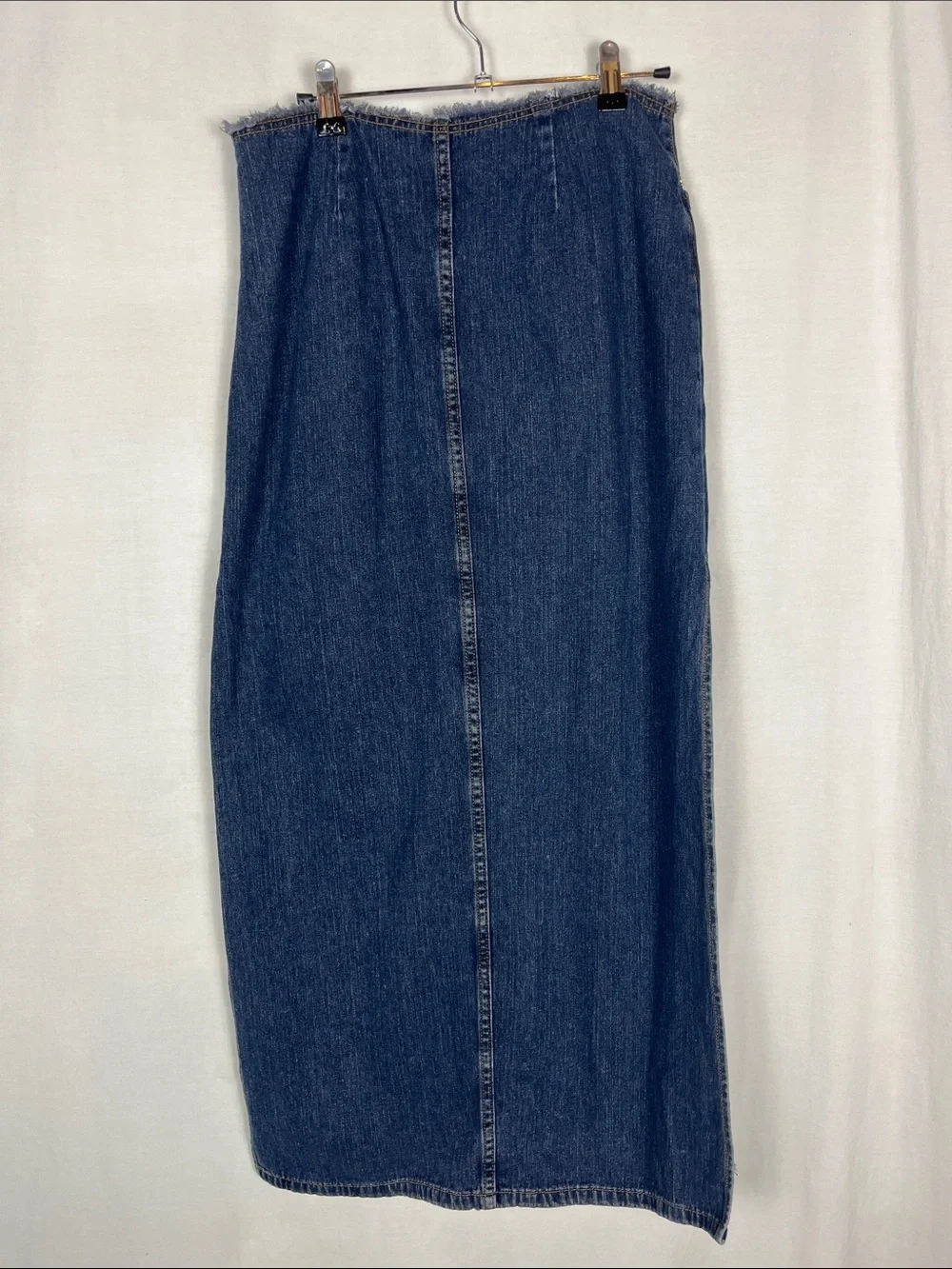 Vintage Y2K Bubblegum USA Denim Jean Maxi Skirt